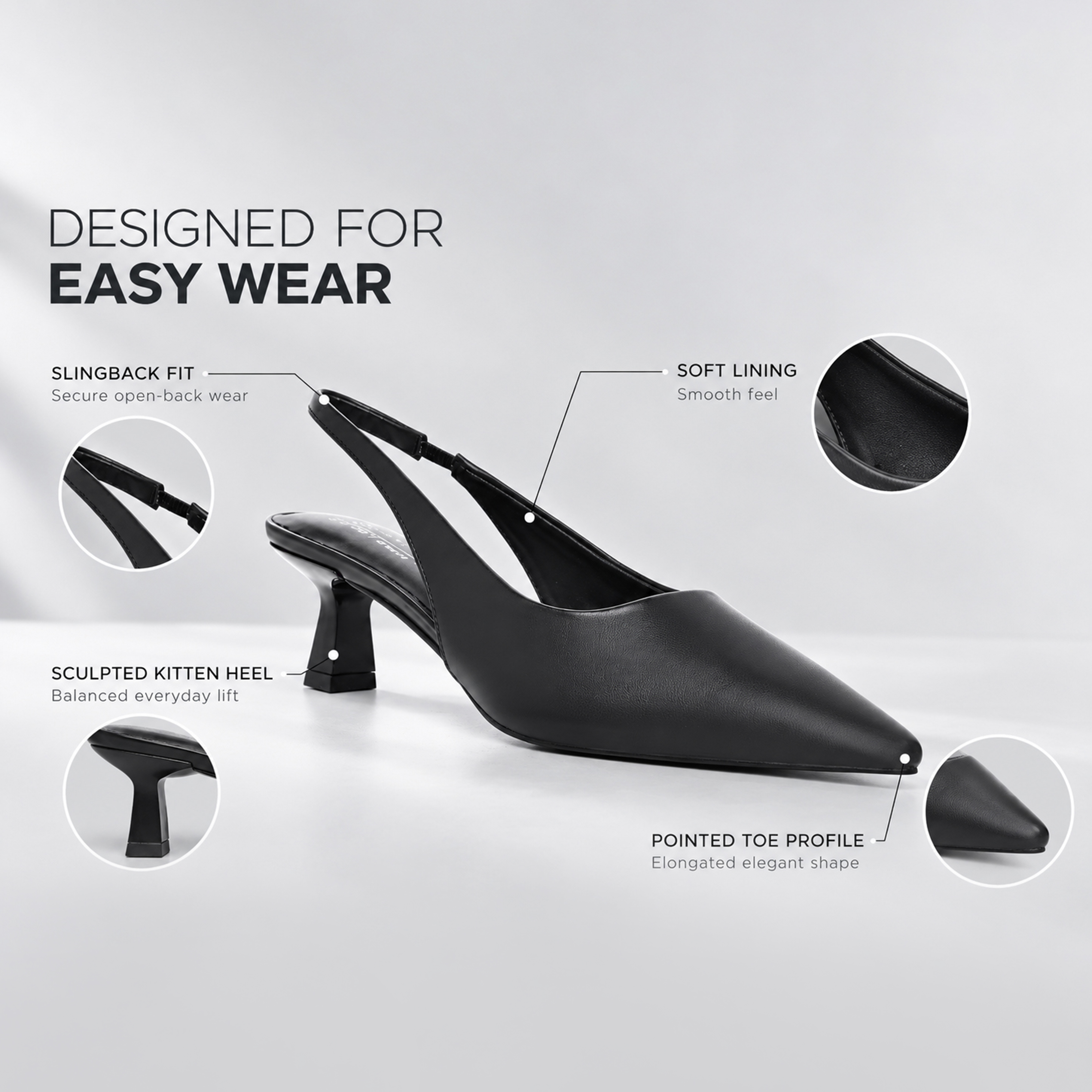 DARIAHH BLACK Women Heels image number 4